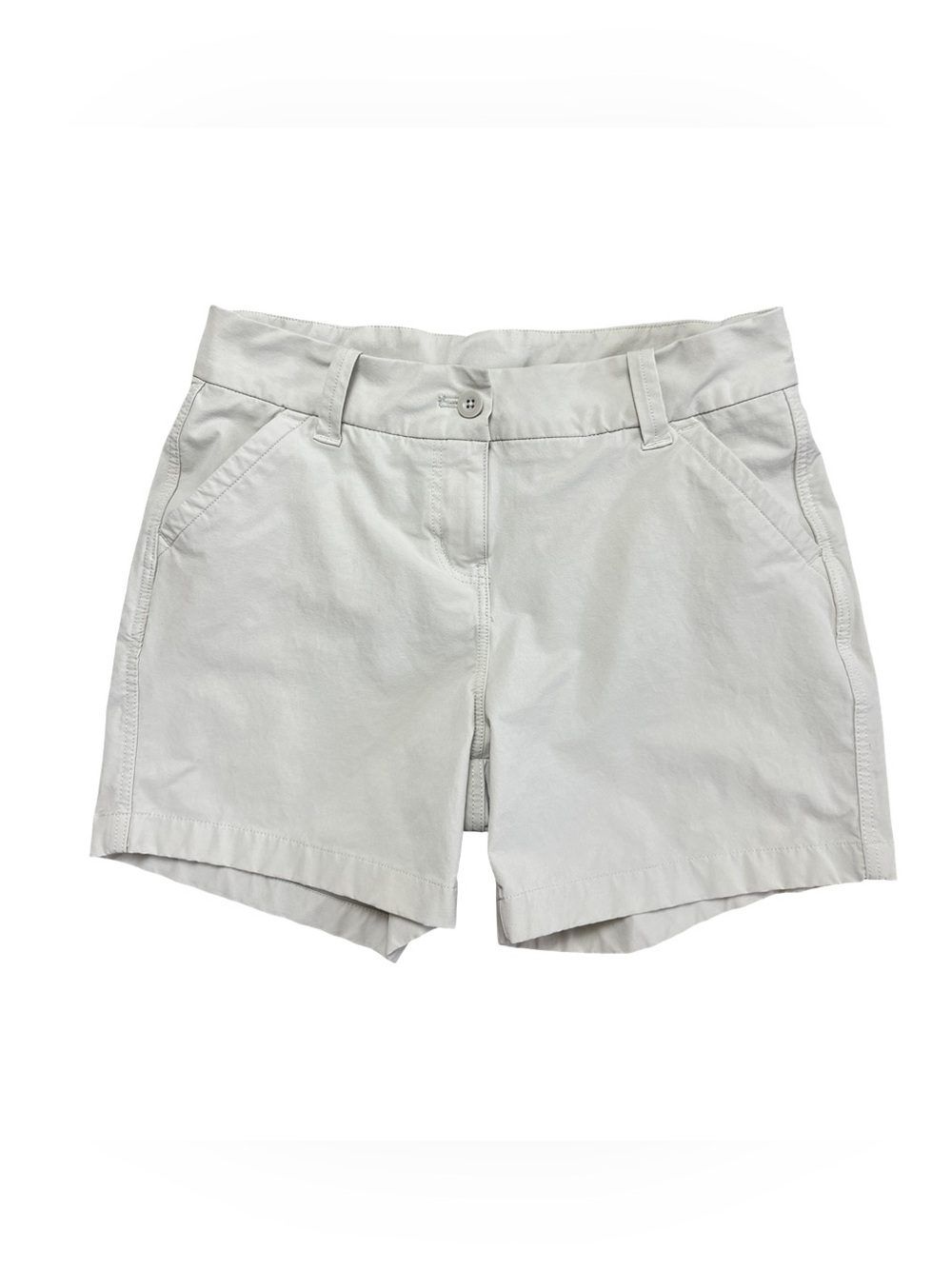 Vineyard Vines Performance Womens 4 Beige Khaki On-The-Go Stretch Shorts 5 Ins